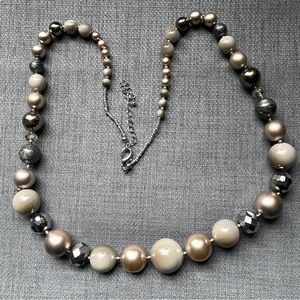 Foxy Mixed Glass Crystal & Pearl Bead Dreamy Necklace